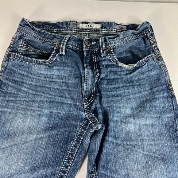 BKE Jeans Men's 30 x 30* Jake Straight Leg Blue Faded Stretch Denim Tag 30 R - Picture 4 of 16